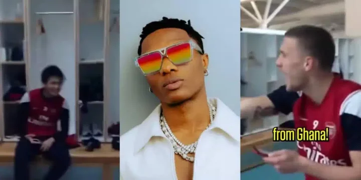 Former Arsenal players Podolski, Miyaichi, Frimpong vibe to Wizkid's 'Slow Down' in resurfaced video