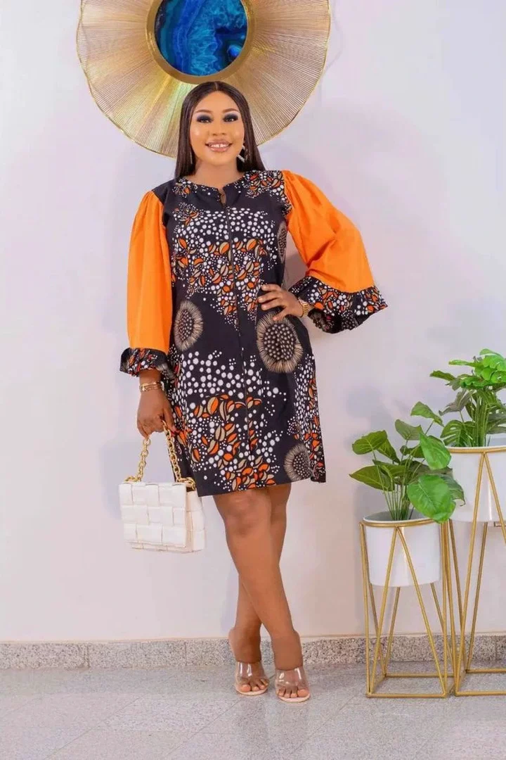 Gorgeous Blended Styles of Ankara Plain and Pattern For Ladies