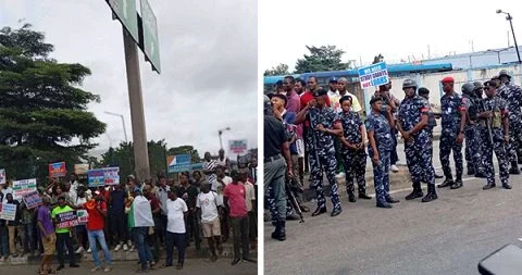 Day 2: Protesters Continue Demonstration as They Gather at Ojota Freedom Park Amid Tight Security (Video)