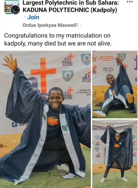 Young man's controversial post on matriculation day causes buzz online