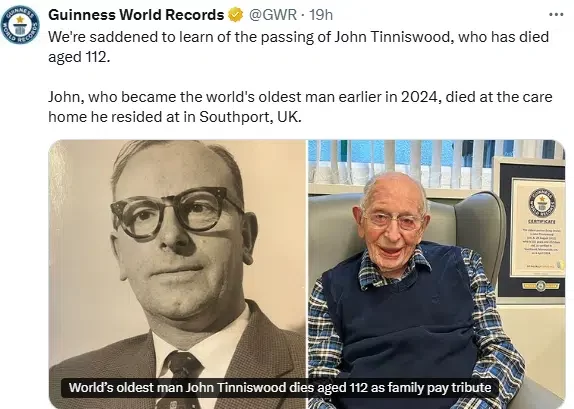 World's oldest man passes away at 112