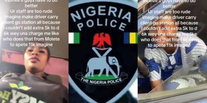 Indrive driver allegedly drives lady to police station for refusing to pay extra ₦5k on ₦6k fare