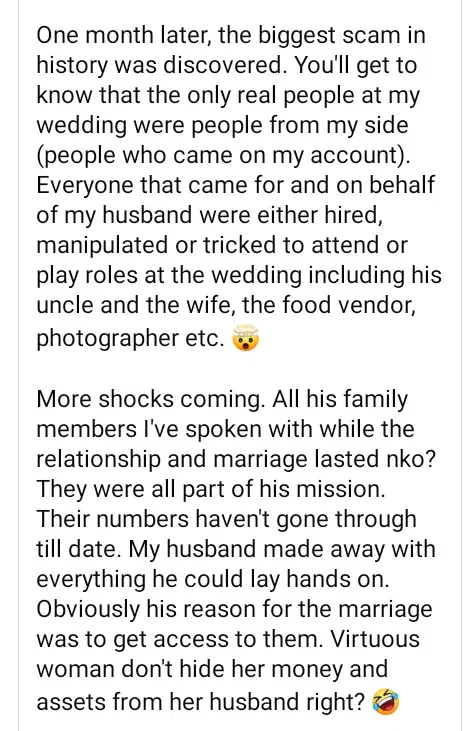 Woman recounts how husband allegedly disappeared to Lagos after their wedding and never returned