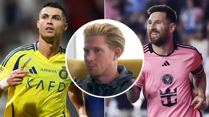 Kevin De Bruyne gave surprise answer when asked if he'd prefer to play with Cristiano Ronaldo or Lionel Messi