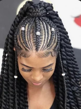 Fascinating Ghana braids hairstyles that stands out.