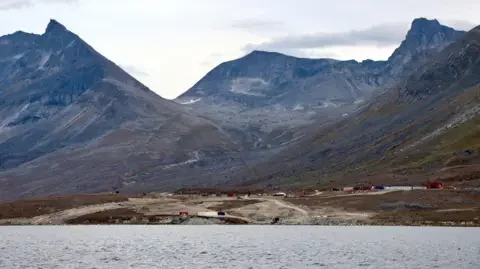 The mining facility at Nalunaq as seen from the sea