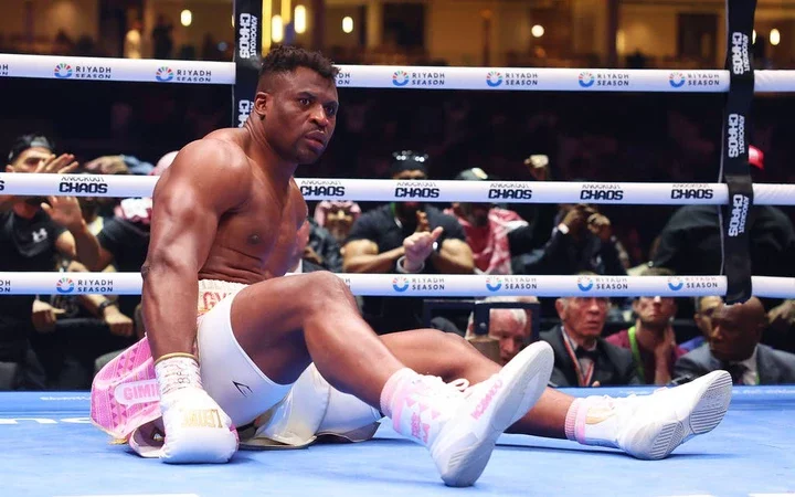 Francis Ngannou 'sorry' for brutal knockout defeat as Anthony Joshua reveals inspiring message