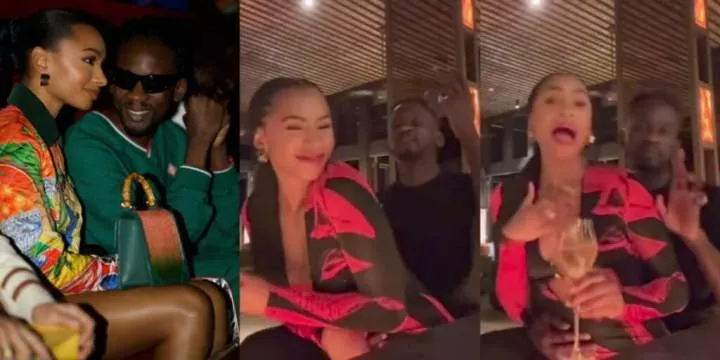 "True love exists" - Mr Eazi and Temi Otedola shares romantic moment together on her birthday