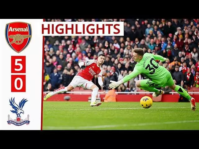 Arsenal 5 - 0 Crystal Palace (Jan-20-2024) Premier League Highlights