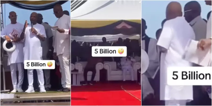 'Who is this man?' - Man causes buzz as he shares N5 billion at event in Anambra