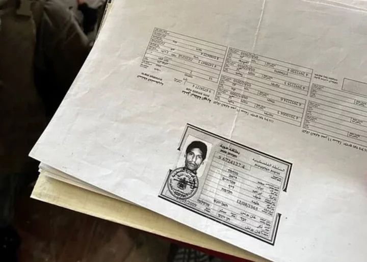 Israeli troops found ID cards and other documents belonging to the head of Hamas's military wing