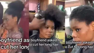 Lady allegedly cuts long hair over pressure from her boyfriend