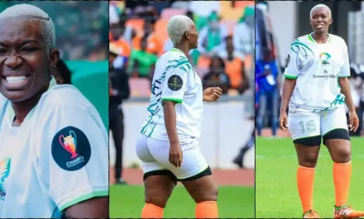 Warri Pikin addresses viral photos of her from a football match