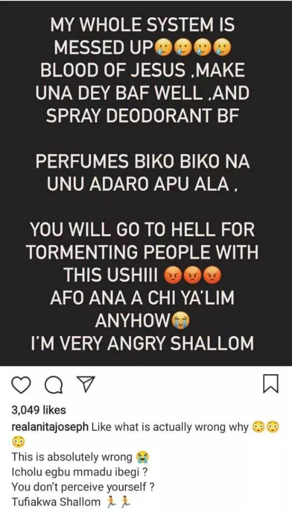 Anita Joseph rants about offensive body odour, strongly recommends deodorants