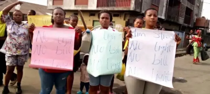 'Our husbands refused to touch us because of heat' - Rivers state women take protest to PHCN office