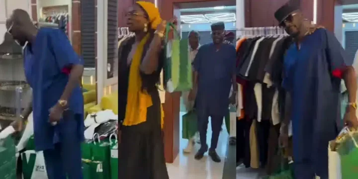 2Baba Idibia, Natasha Osawaru spotted at luxurious boutique