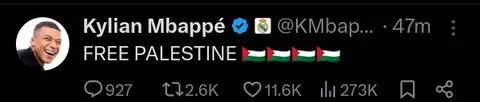 Kylian Mbappe's account suffered a likely cyber attack -- Image credit: X screenshot