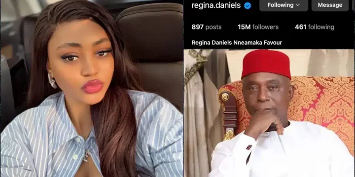 Regina Daniels returns to Instagram, yanks off husband's name and photos