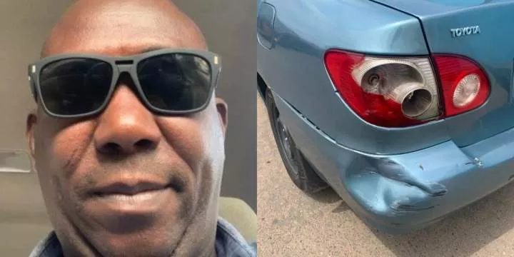 Man complains over female driver who bashed his car and burst into tears
