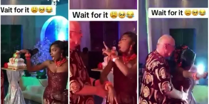 Reactions trail wedding scenes of Nigerian lady and her Caucasian lover