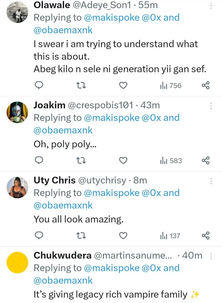 Mixed reactions as Nigerians in a 'polyamorous relationship' openly celebrate their love