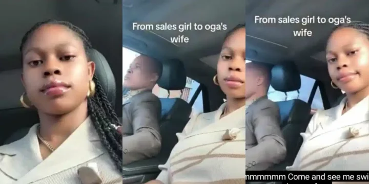 "From sales girl to Oga's wife" - Lady celebrates upgrade "From sales girl to Oga's wife" - Lady celebrates upgrade