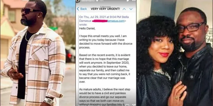 Stella Damasus accused of lying about divorce, ex-husband leaks email Stella Damasus accused of lying about divorce, ex-husband leaks email