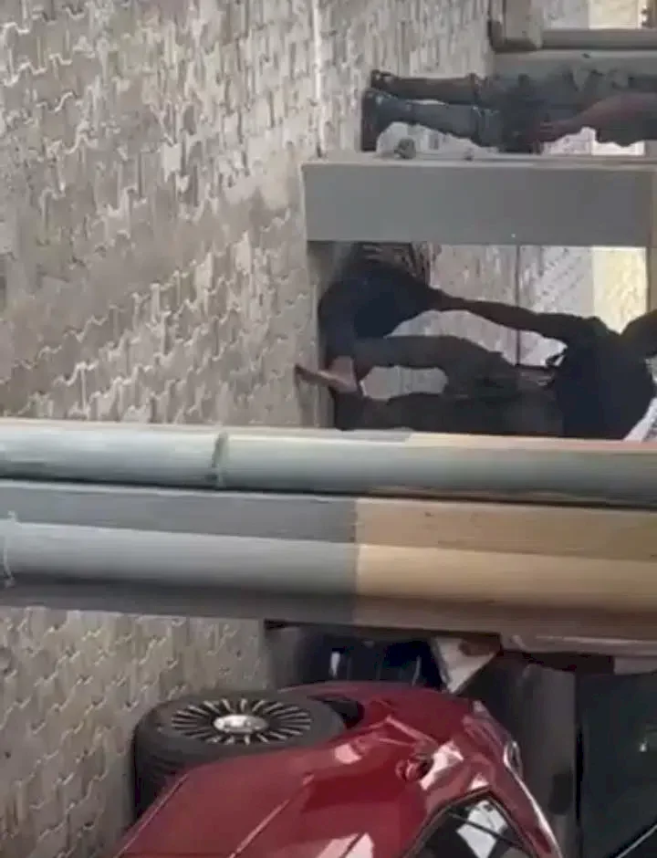 Police allegedly brutalize man after his bank in Lagos questioned the source of his deposit (Video)