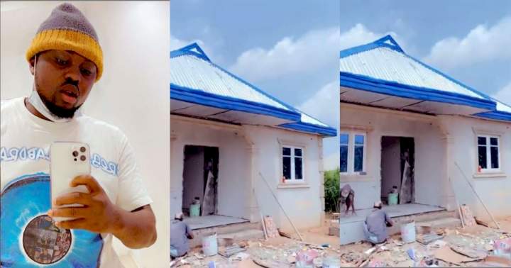 "God is the greatest" - Comedian Egungun says as he becomes a landlord of a 5 bedroom apartment (Video)
