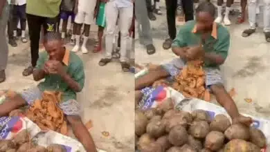 Man aims to set Guinness World Record as he uses teeth to peel over 50 coconuts (Video)