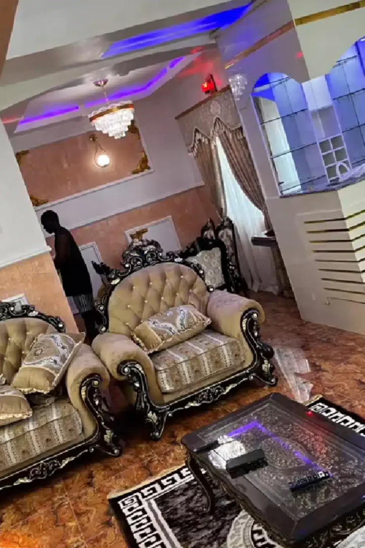 'Obi Cubana's house no fine pass this one' - Netizens in awe as young Nigeria man shares self-built stunning mansion with the interior (Video)