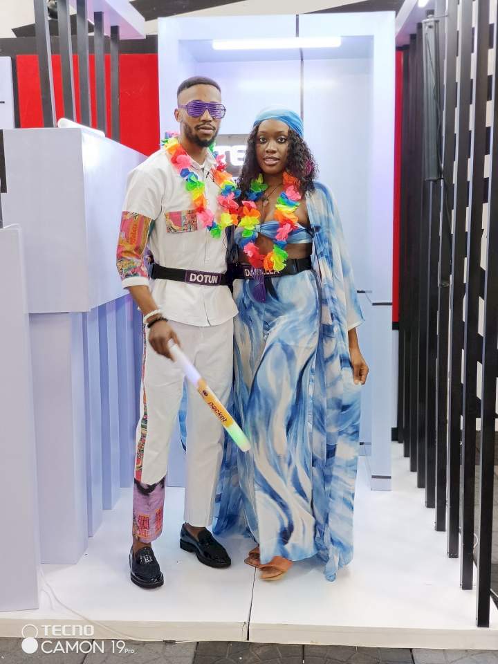 #BBNaija: Daniella and Dotun get cozy in HOH lounge weeks after her love interest, Khalid, got evicted from the show (video)