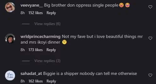 Netizens gush over Sheggz and Bella's fancy dinner date (Video)