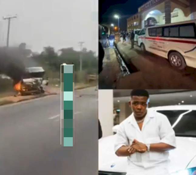 Two feared dead as Obis Gallery's convoy involves in ghastly accident while retuning from his Village (Video)