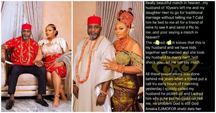 Woman cries out after husband of 10 years secretly gets married to his side chick
