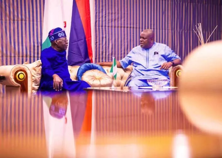 President Tinubu receives former Delta state governor, James Ibori, at State House