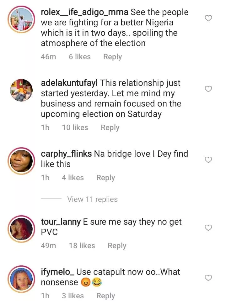 'Inside all this hardship?' - Reactions as 'Romeo and Juliet' are spotted displaying affection on pedestrian bridge (Video)