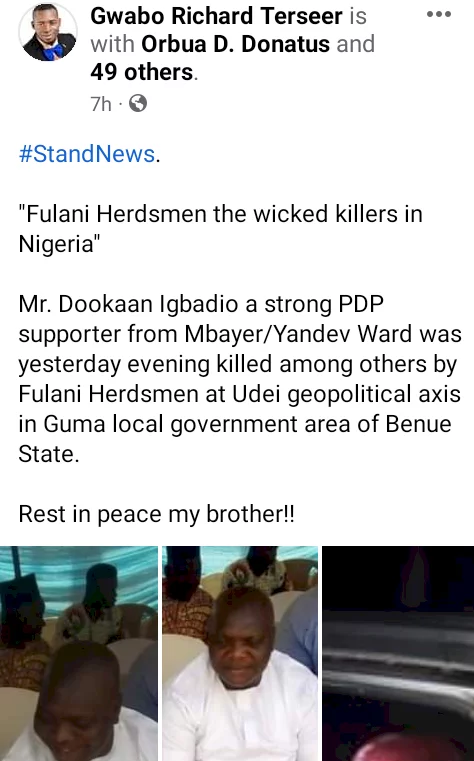 Five killed, 10 missing as suspected herdsmen attack timber dealers in Benue