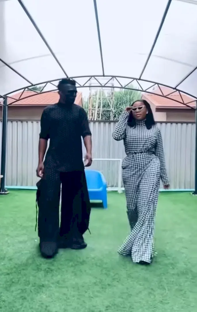Toyin Lawani and husband celebrate first wedding anniversary with romantic clip (Video)