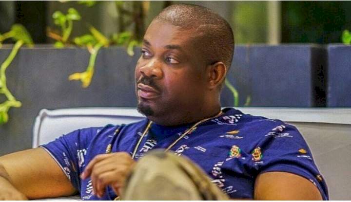 'Sorry oo, we know it hurts' - Fans console Don Jazzy as he finally reacts to Rihanna's childbirth