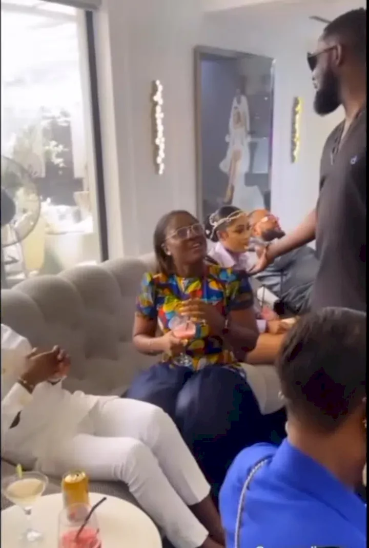 Alex Unusual, Ozo, and others, storm AY Makun's house to celebrate child dedication (Video)