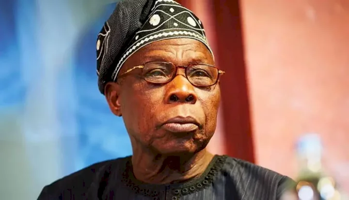 Ex-president Obasanjo passes message as he shuttles tricycle in Ogun State