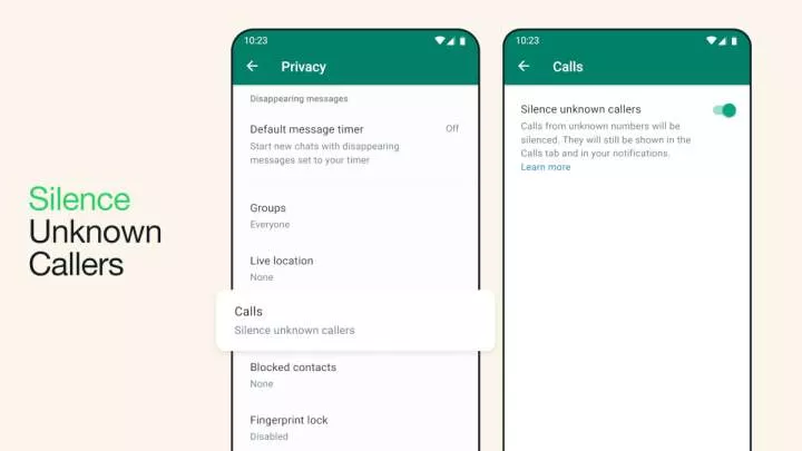 WhatsApp update adds option to automatically silence unknown callers