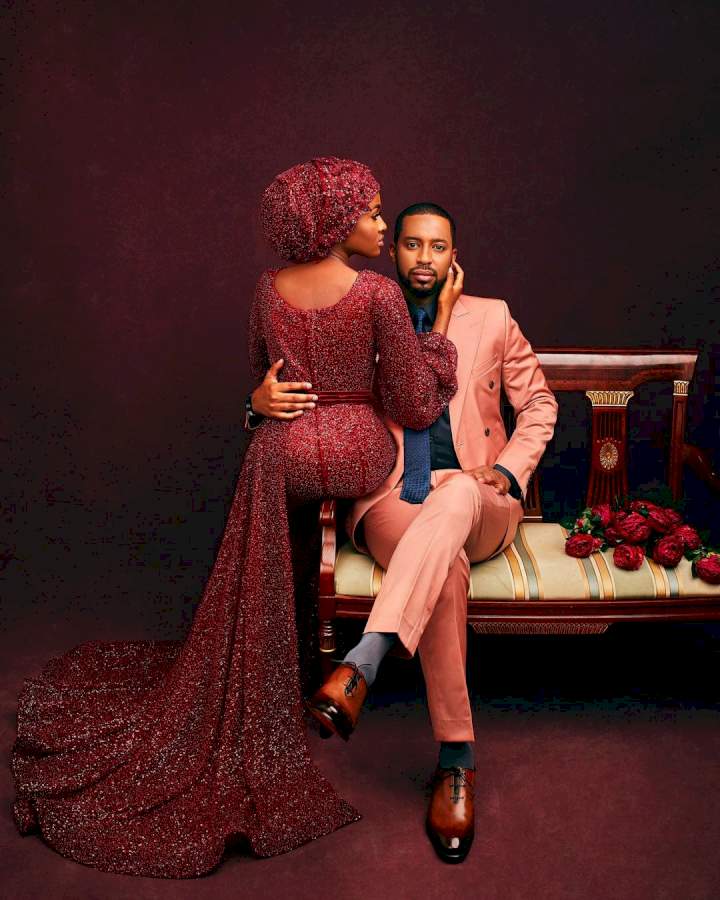 "You are a prayer answered" - Hanan Buhari and her husband, Mohammed Turad celebrate first wedding anniversary