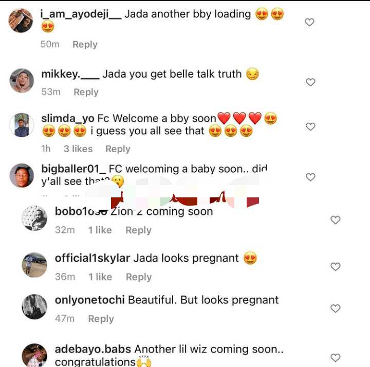 'Lil Wiz is coming' - Wizkid baby mama, Jada Pollock's protruding belly causes a stir online