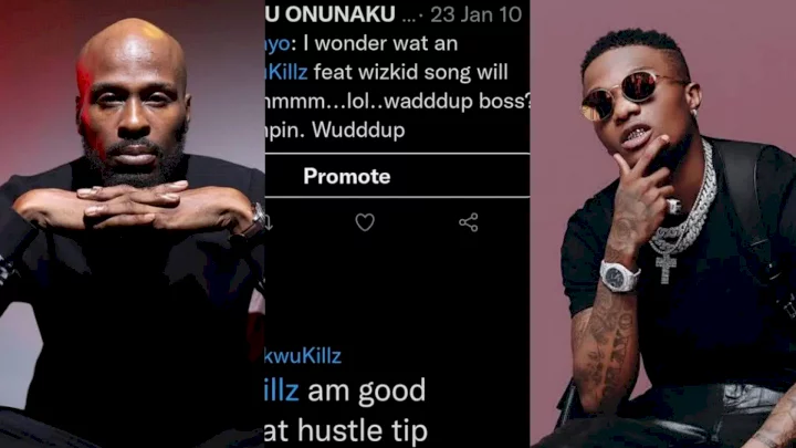 'Him no go even look my direction now' - Singer, Ikechukwu says as he shares old tweet of Wizkid feeling his songs
