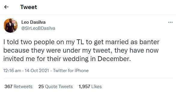 'Two people I jokingly told to get married, have now invited me for their wedding' - Reality star, Leo DaSilva laments