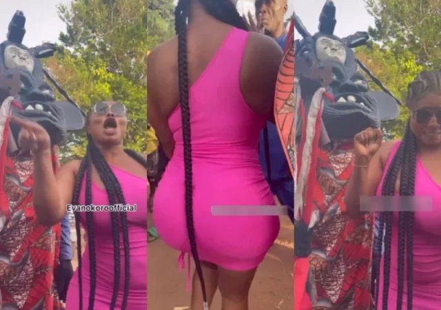 Video Of Actress, Evan Okoro Shaking Backside in Front of Masquerade Triggers Outrage