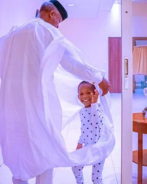 Osinbajo shares heartwarming photos of he and his grandson