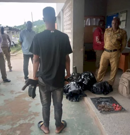 25-year-old suspect caught with firearms, ammunition and body bags in Ondo